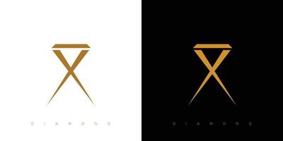 Luxury and modern diamond logo icon design 2 vector