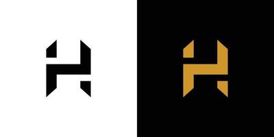 diseño moderno y fuerte del logotipo de las iniciales de la letra h vector