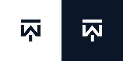 Modern and unique TW logo design 2 vector