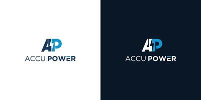 Unique and powerful AP logo design 2 vector