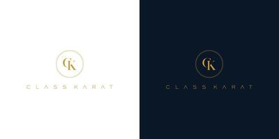 Modern and elegant CK initials logo design 3 vector