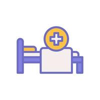 hospital cama icono para tu sitio web diseño, logo, aplicación, ui vector