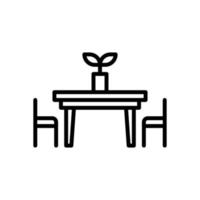 dining table icon for your website design, logo, app, UI. vector