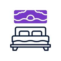 double bed icon for your website, mobile, presentation, and logo design. vector