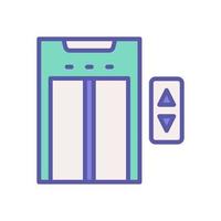 elevator icon with filled color style vector