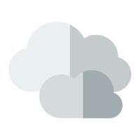 Clouds in Flat icon. Cloudy Weather Symbol vector