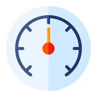 Isolated seo optimization in flat icon on white background. Speedometer, boost, accelerate, web performance vector