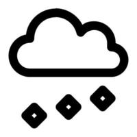 Hail in outline icon. Cloud, rain, storm, ice, hailstone, weather vector