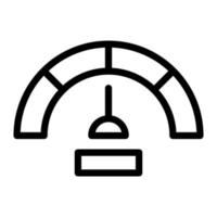 Isolated seo optimization in outline icon on white background. Speedometer, boost, accelerate, web performance vector