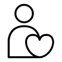 Customer Client loyalty, favorable, testimonial, reviews, satisfaction in outline icon. Love heart symbol vector