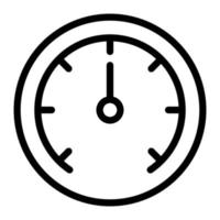 Isolated seo optimization in outline icon on white background. Speedometer, boost, accelerate, web performance vector