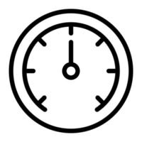 Isolated seo optimization in outline icon on white background. Speedometer, boost, accelerate, web performance vector