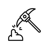 pickaxe icon for your website design, logo, app, UI. vector