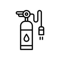 fire extinguishing icon with line style vector