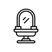 lavabo icono con línea estilo vector