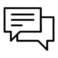 Message, chat, customer support, comments, review, question and answer in outline icon vector