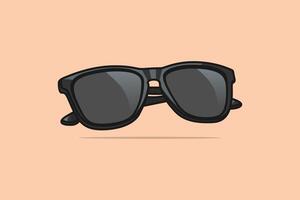 verano brillante gris Dom lentes con elegante forma vector ilustración. verano lentes objeto icono concepto. verano Moda lentes con sombra vector diseño en ligero naranja antecedentes.