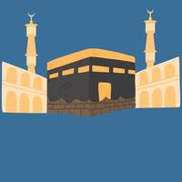 hajj mabrour islámico peregrinaje kaaba ilustración vector