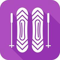 Ski Sticks Vector Icon