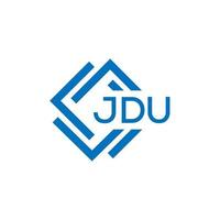 JDU letter logo design on white background. JDU creative circle letter logo concept. JDU letter design. vector