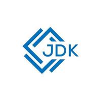 jdk letra logo diseño en blanco antecedentes. jdk creativo circulo letra logo concepto. jdk letra diseño. vector