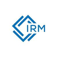 IRM letter logo design on white background. IRM creative circle letter logo concept. IRM letter design. vector