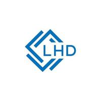 LHD letter logo design on white background. LHD creative circle letter logo concept. LHD letter design. vector