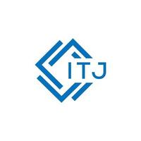 ITJ letter logo design on white background. ITJ creative circle letter logo concept. ITJ letter design. vector