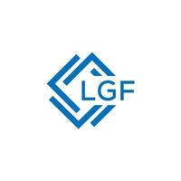 LGF letra logo diseño en blanco antecedentes. LGF creativo circulo letra logo concepto. LGF letra diseño. vector