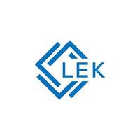 LEK letter logo design on white background. LEK creative circle letter logo concept. LEK letter design. vector