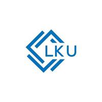 lku letra logo diseño en blanco antecedentes. lku creativo circulo letra logo concepto. lku letra diseño. vector