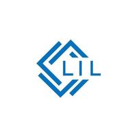 LIL letter logo design on white background. LIL creative circle letter logo concept. LIL letter design. vector