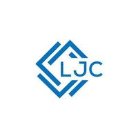 LJC letter logo design on white background. LJC creative circle letter logo concept. LJC letter design. vector
