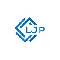 LJP letter logo design on white background. LJP creative circle letter logo concept. LJP letter design. vector