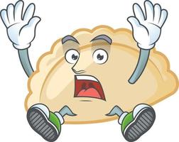 Pierogi cartoon character style vector