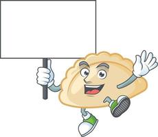 pierogi dibujos animados personaje estilo vector