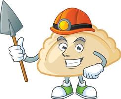 Pierogi cartoon character style vector