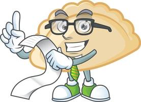 Pierogi cartoon character style vector