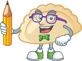 pierogi dibujos animados personaje estilo vector