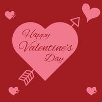 Happy Valentine's Day with text and heart Template vector