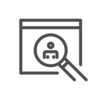 Head hunting related icon outline and linear vector. vector