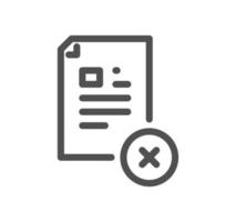 Documents related icon outline and linear vector. vector