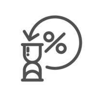 Credit rating related icon outline and linear vector. vector