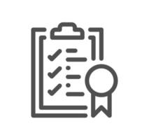 Inspection related icon outline and linear vector. vector