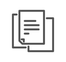 Documents related icon outline and linear vector. vector