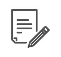 Documents related icon outline and linear vector. vector