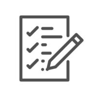 Inspection related icon outline and linear vector. vector