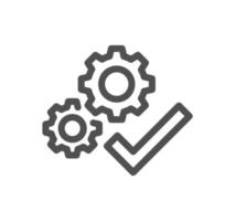 Inspection related icon outline and linear vector. vector