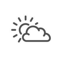 Weather related icon outline and linear vector. vector