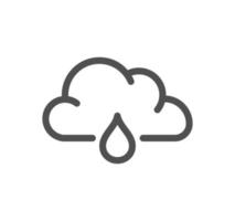 Weather related icon outline and linear vector. vector